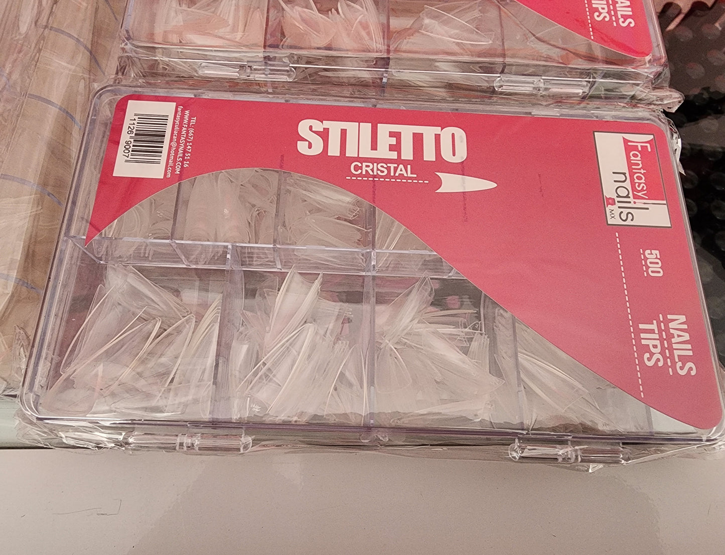 Tip stiletto cristal 500 pz. Fantasy Nails