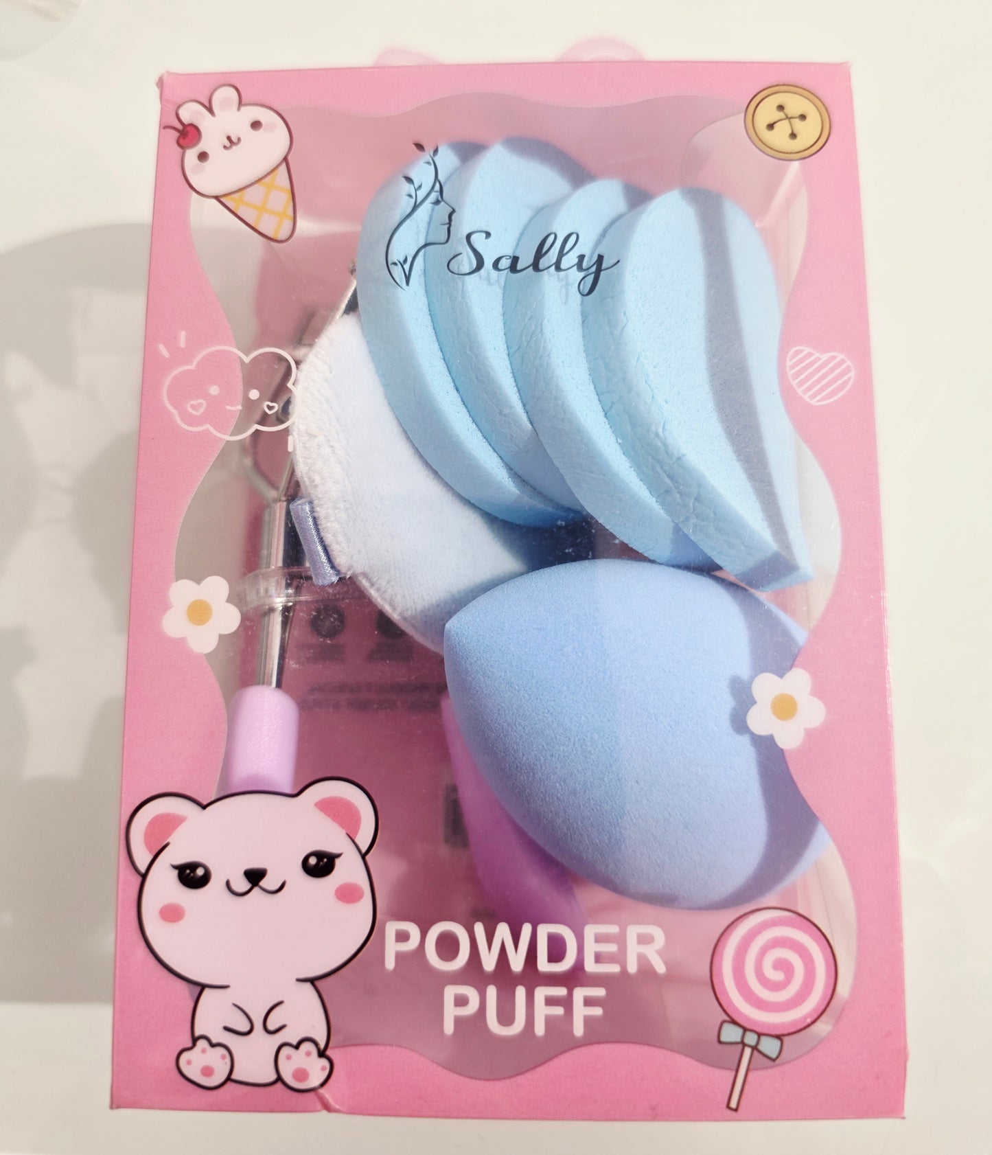 Power Puff rizador y esponjas para maquillaje