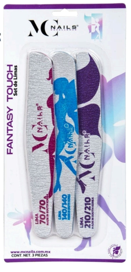 Paq Fantasy de 3 limas exellence 70, 140, 210