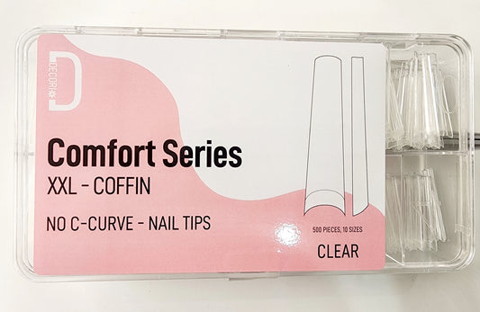 Confort Series XXL-Coffin Nail tips 500 piezas