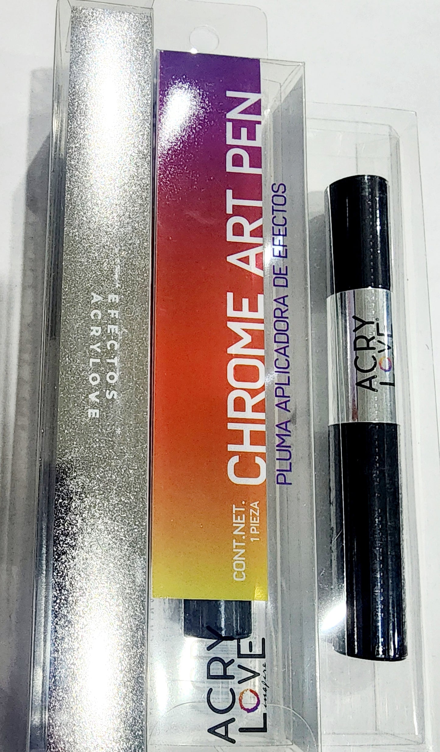 Chrome Art Pen Plata Acry Love