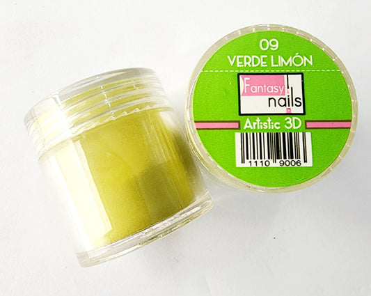 Acricolor verde limón #9 Fantasy Nails