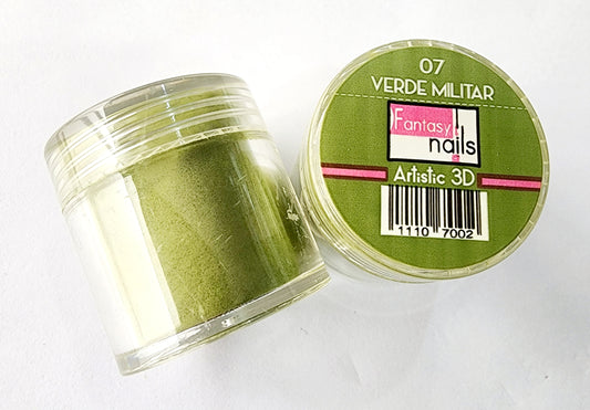 Acricolor verde militar #07 Fantasy Nails