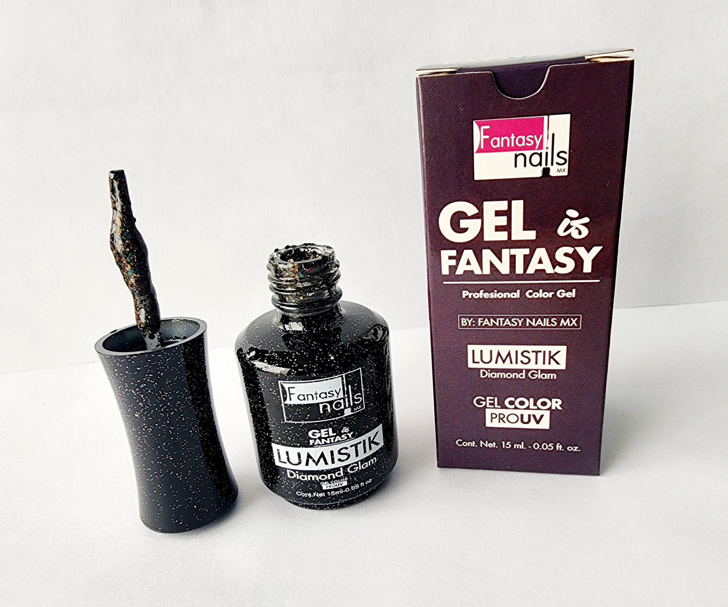 Gel lumistik Negro F 10 15 ml. Fantasy Nails