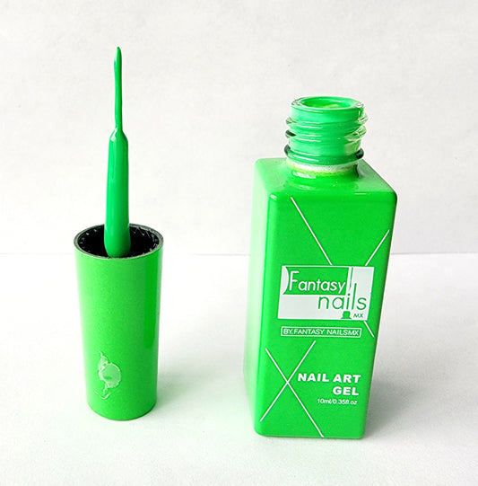 Gel Nail art verde neon 02 10 ml. Fantasy Nails