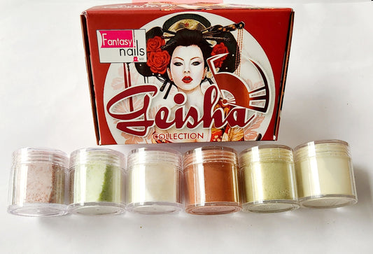 Coleccion Acrilicos Geisha 6 pz Fantasy Nails