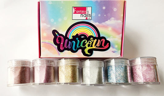 Coleccion unicornio Fantasy Nails 6 pz