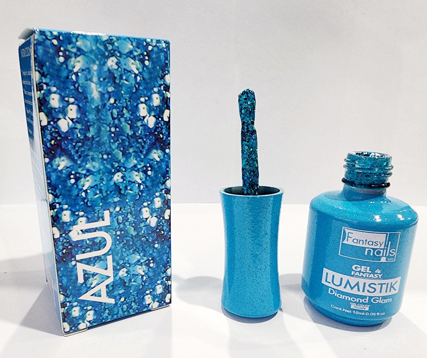 Gel Lumistik Azul 15 ml. Fantasy Nails