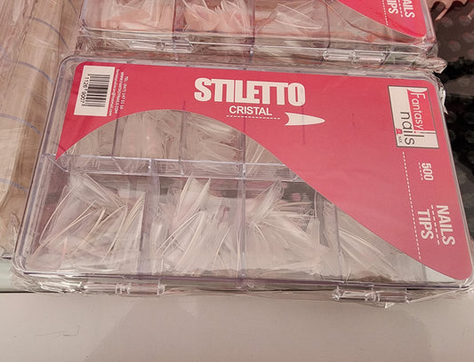 Tip stiletto cristal 500 pz. Fantasy Nails
