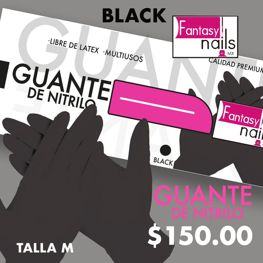 Guantes Negros M Fantasy Nails