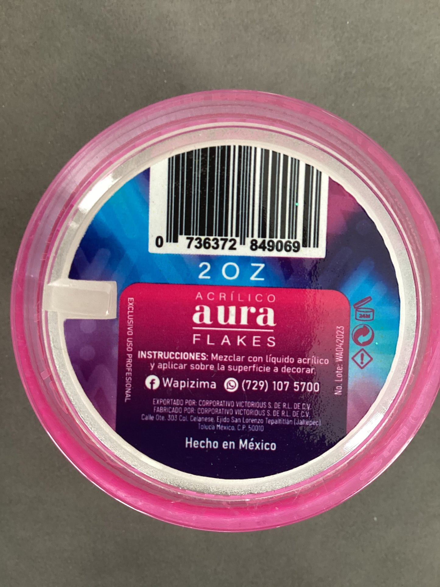 WAPIZIMA ACRÍLICO AURA FLAKES 2oz