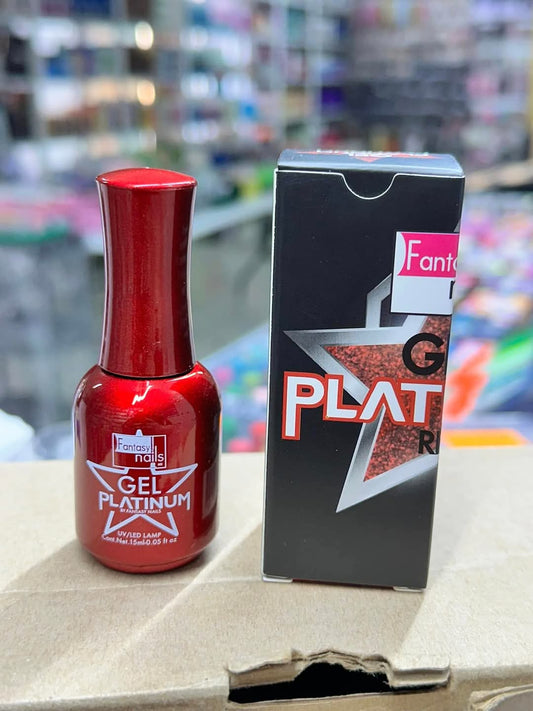 Gel Platinium Red Fantasy Nails