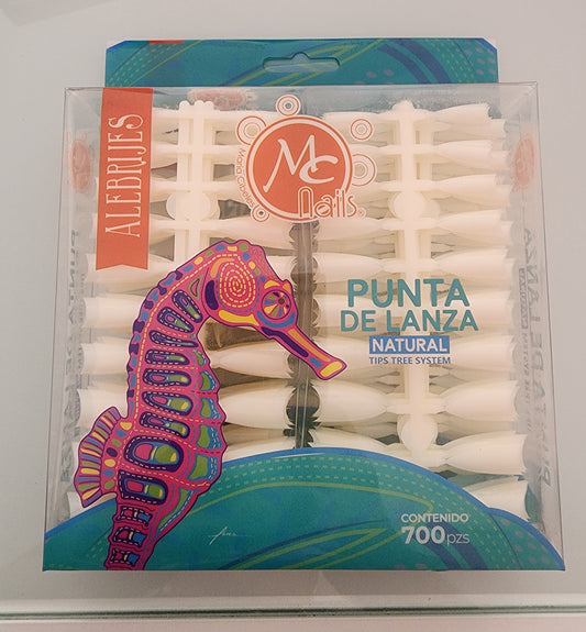 Tips 700 pz. Punta de lanza Natural