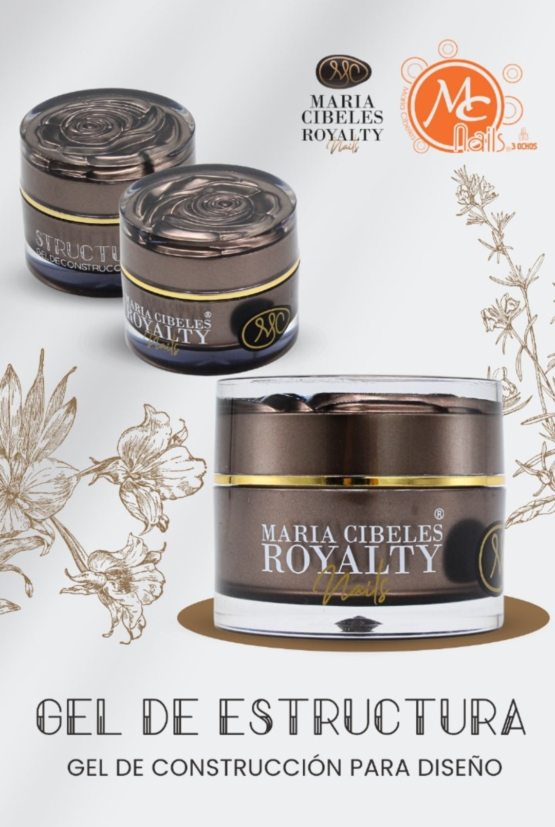 MC Royalty Structure gel Tarro Cristal uv 20 ml.